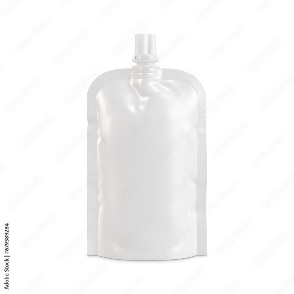 a doypack white image isolated on a white background a doypack white image isolated on a white background