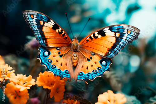 Close-up of a butterfly . Bright and detailed image.
