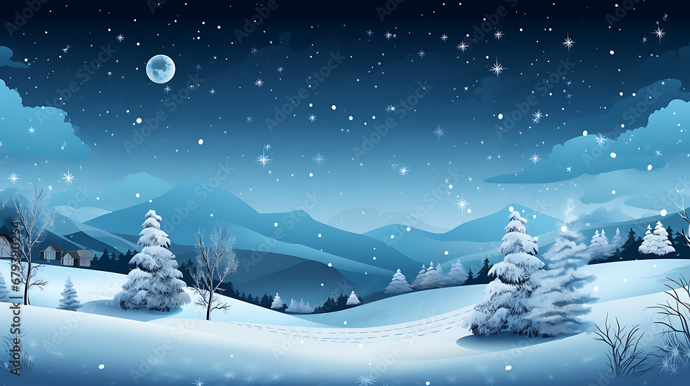 A festive holiday-themed website homepage with animated snowfall.