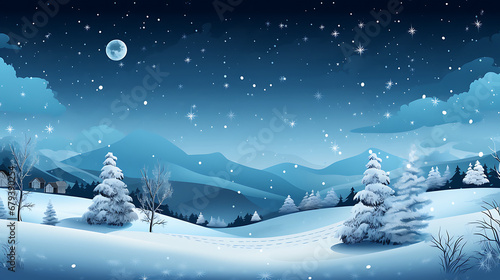 A festive holiday-themed website homepage with animated snowfall. © Muhammad