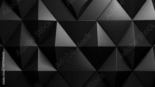 black abstract geometric background with polygons