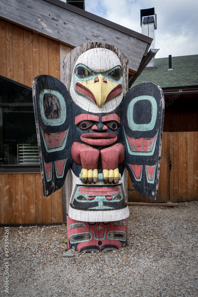 Icy Strait Point, Alaska: Tlingit totem pole at the Alaskan Native ...