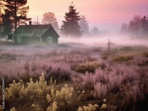 Peacefull landscape, dreamy rural lanscapes. Nature. High quality photo. Generated Ai