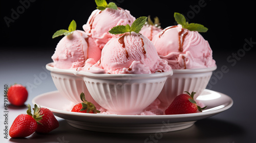tasty strawberry ice cream