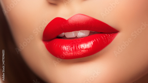 close up lips of person