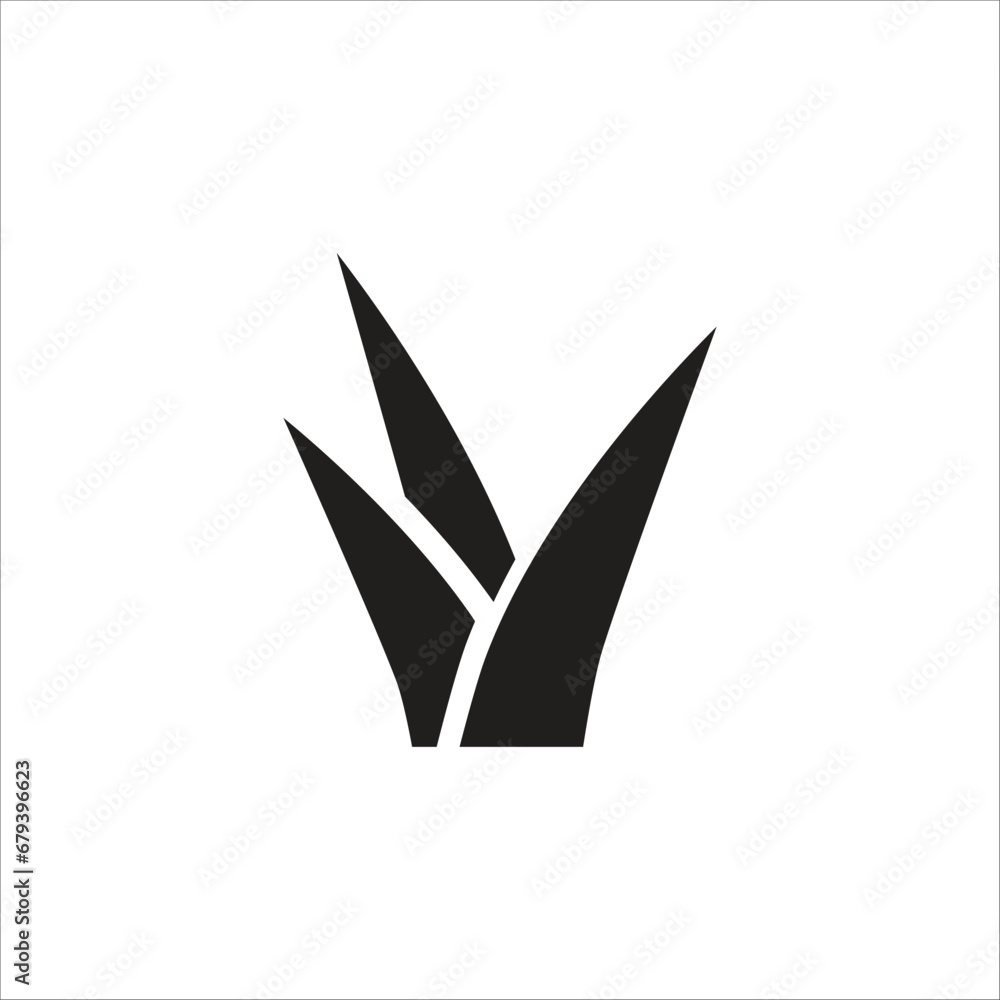 grass vector icon line template grass vector icon line template