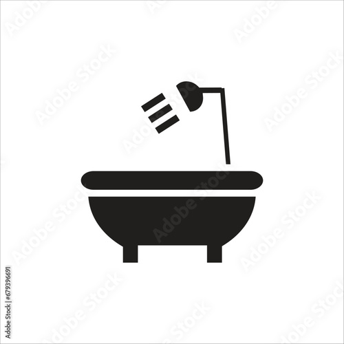 bath room vector icon line template