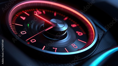 futuristic car speedometer gauge dial generative AI