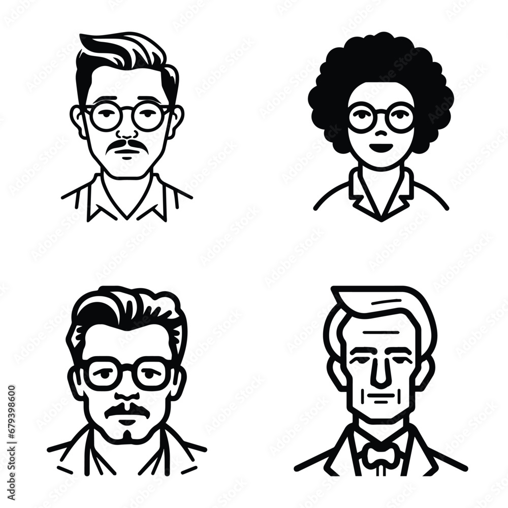 Business People Flat Icon Set Isolated On White Background Business People Flat Icon Set Isolated On White Background