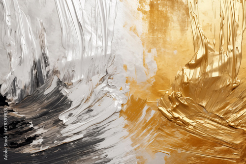 Golden and silver background. Generative AI