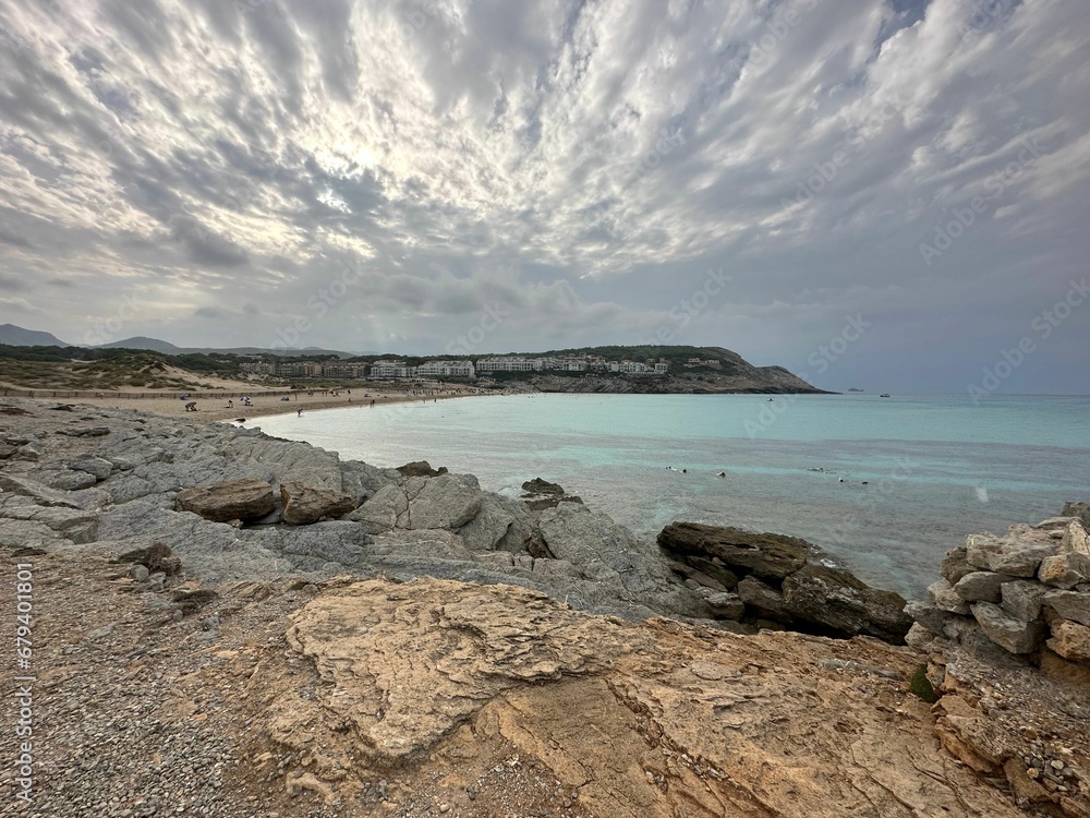 Beautiful landscape of Mallorca, Spain showcasing a tranquil sea Beautiful landscape of Mallorca, Spain showcasing a tranquil sea