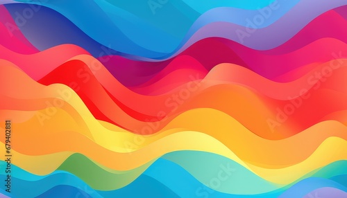 Random rainbow transitions ,waves in motion flow 
