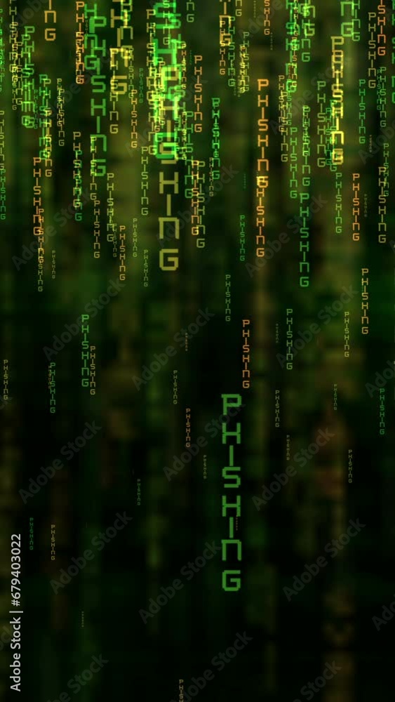Phishing floating text vertical video Phishing floating text vertical video