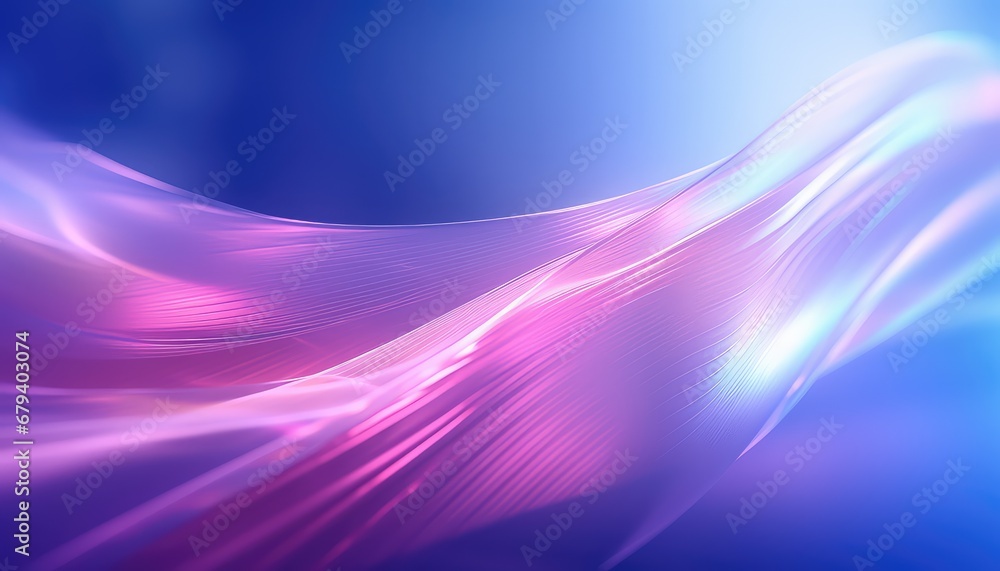 The blur backgrounds are pink, purple, and blue, chromatic minimalism, scarf waves  sill ;shape flow