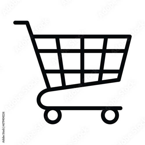 Shopping trolley icon design, illustration design photo