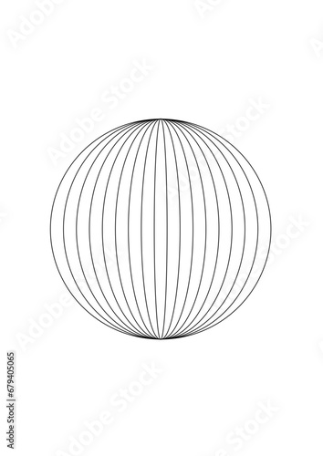Kreisfläche gefüllt mit einem parallelen abstrakten netzartigen linienmuster, modern art
