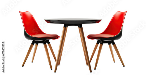 Designer table with chairs, cut out photo