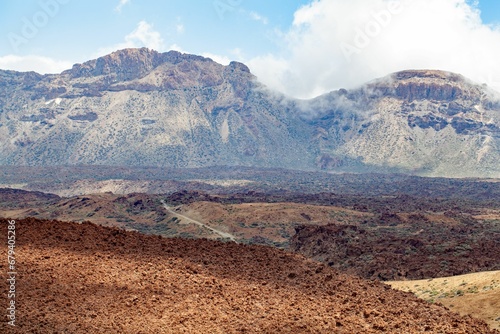 Landscape at the Las Ca  adas del Teide  on the Teide Volcano in Tenerife