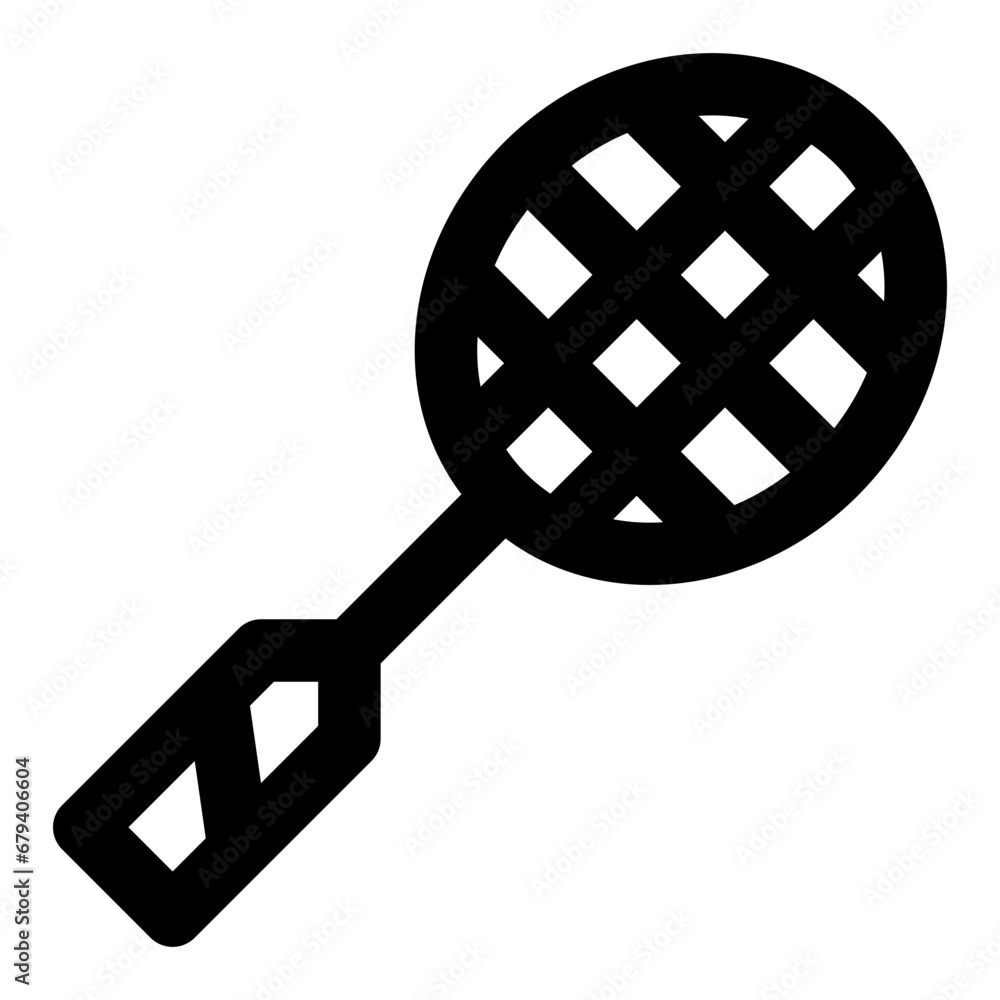 Racket icon with outline style. Racket icon with outline style.