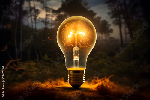 glowing lightbulb, light, energy, lightbulb, glowing bulb, light source