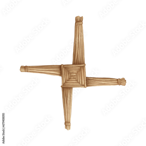 Schilderij op canvas Straw Brigid's cross for Imbolc.