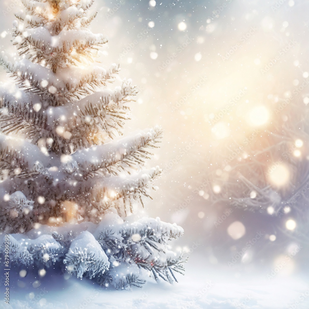 christmas, winter, tree, snow, holiday, decoration, xmas, snowflake, celebration, illustration, card, new, christmas tree,