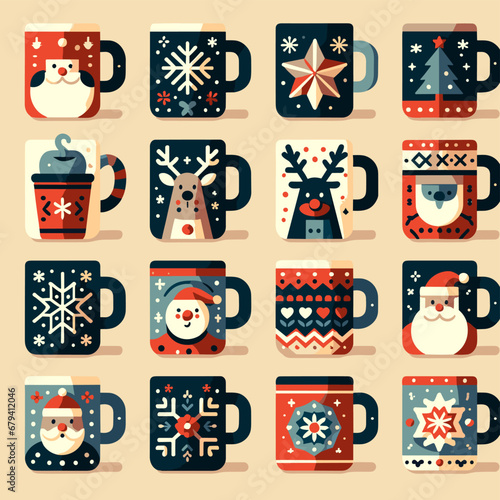 Christmas tree, Santa Claus, gifts, Nativity, reindeer, snow