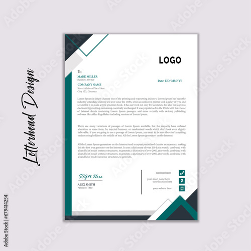 Creative A4 Letterhead Design Template 