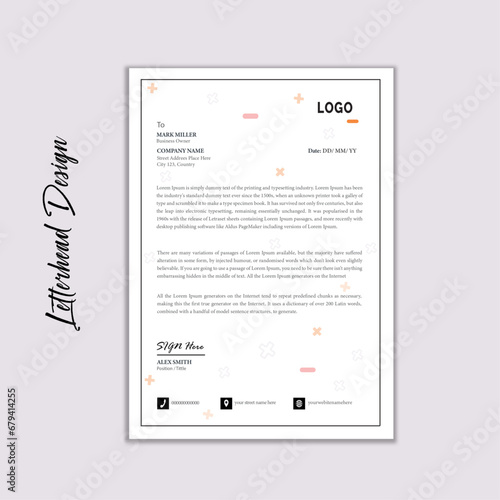Creative A4 Letterhead Design Template 