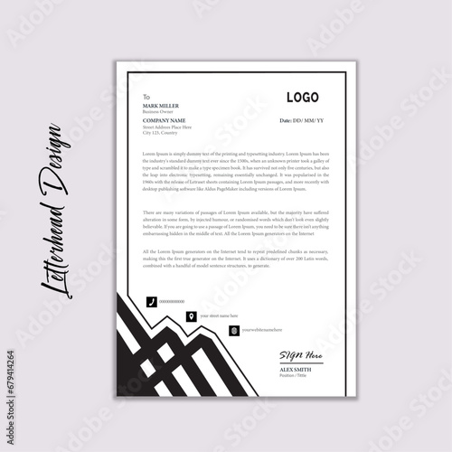 Creative A4 Letterhead Design Template 