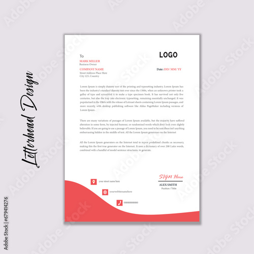 Creative A4 Letterhead Design Template 