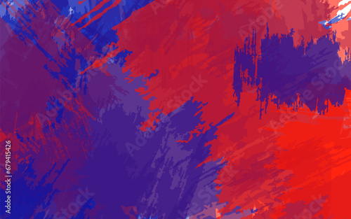 Abstract grunge texture splash paint blue and red color background