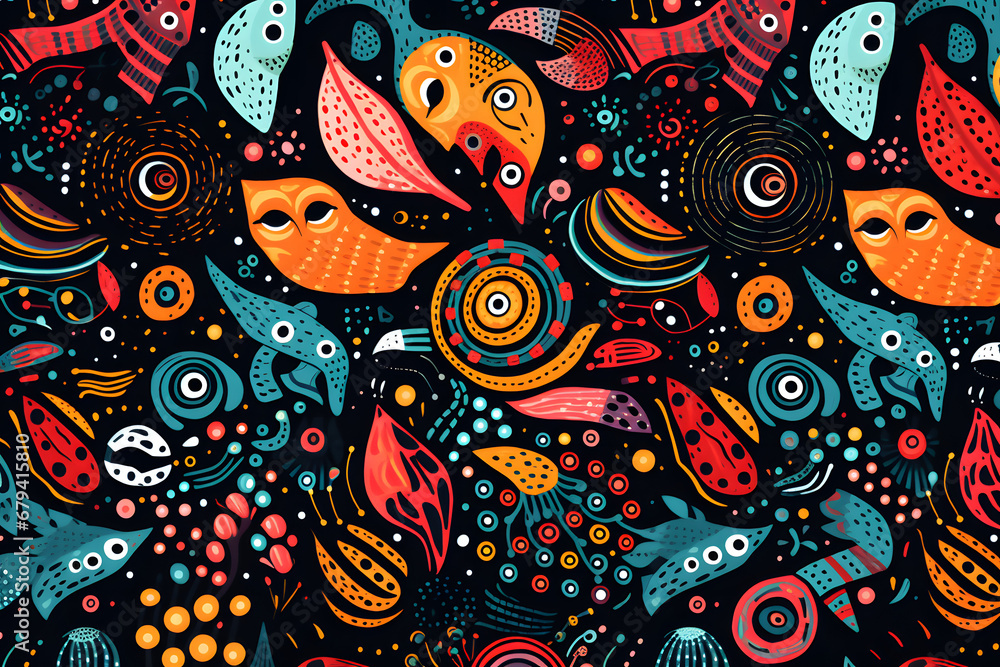 Fototapeta premium colorful pattern wallpaper