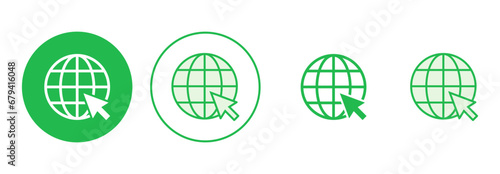 Web icon set. go to web icon. web click icon