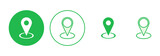 Pin icon set. Location icon vector. destination icon. map pin