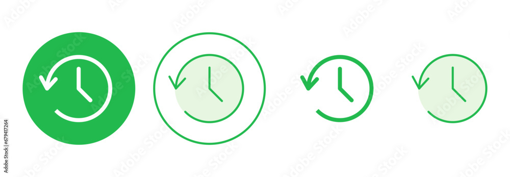 History icon set. recent event history History icon set. recent event history