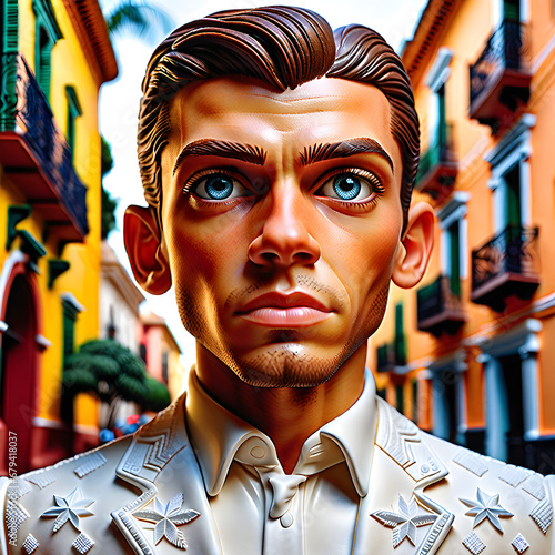 Sweet Artistry of Men: Enchanting Tales of Handsome Characters Crafted in Sugar from Diverse Countries, Embracing the Cultural Beauty of the World.(Generative AI) photo