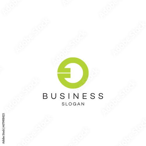 Circle round green links innovative professional logo design business solution Abstract vector brand flat Icon design vector modern minimal style illustration emblem sign symbol logotype typography