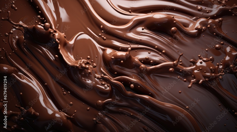 Chocolate background. Melted chocolate swirl Chocolate background. Melted chocolate swirl