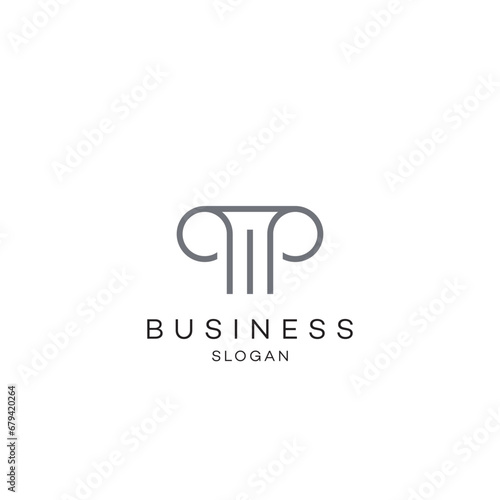 Architecture law construction consultant attorney piller logo design business solution Abstract vector brand flat Icon design vector modern minimal style illustration emblem logotype typography