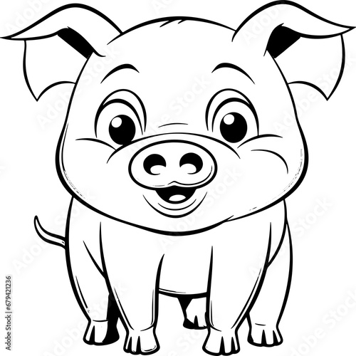 a pig coloring page
