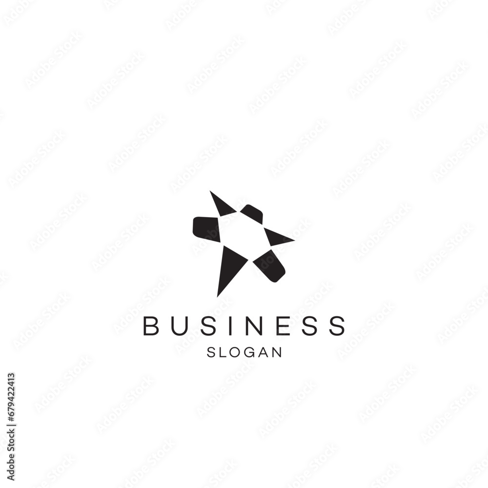 Fototapeta premium Gear star industrial innovative compass logo design business solution Abstract vector brand flat Icon design vector modern minimal style illustration emblem sign symbol logotype typography