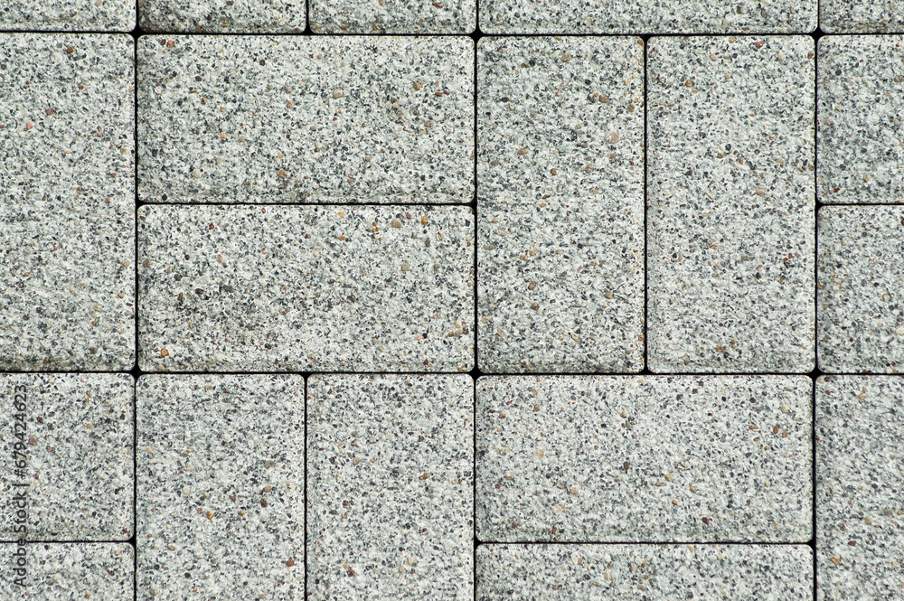 Obraz premium gray decorative paving slabs close up