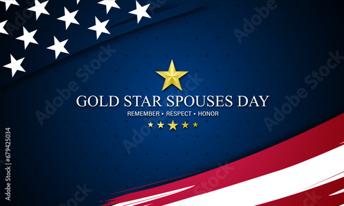 Happy Gold Star Spouses Day Background Vector Illustration photo
