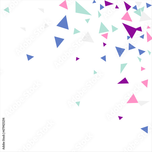 Colored triangles abstract geometric pattern with. Can be used as poster, banner, border, background, wallpaper, card, print, web. Vector illustration
