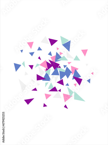 Colored triangles abstract geometric pattern with. Can be used as poster, banner, border, background, wallpaper, card, print, web. Vector illustration