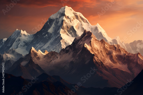 Big himalaya mountain, mountain range, himalaya, huge mountain, roof of the world, huge mountain © MrJeans