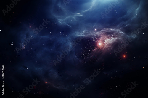 image of nebula space wallpapers  in the style of atmospheric and moody lighting  realistic usage of light and color  dark crimson and sky-blue  dark atmosphere  --ar 128 85