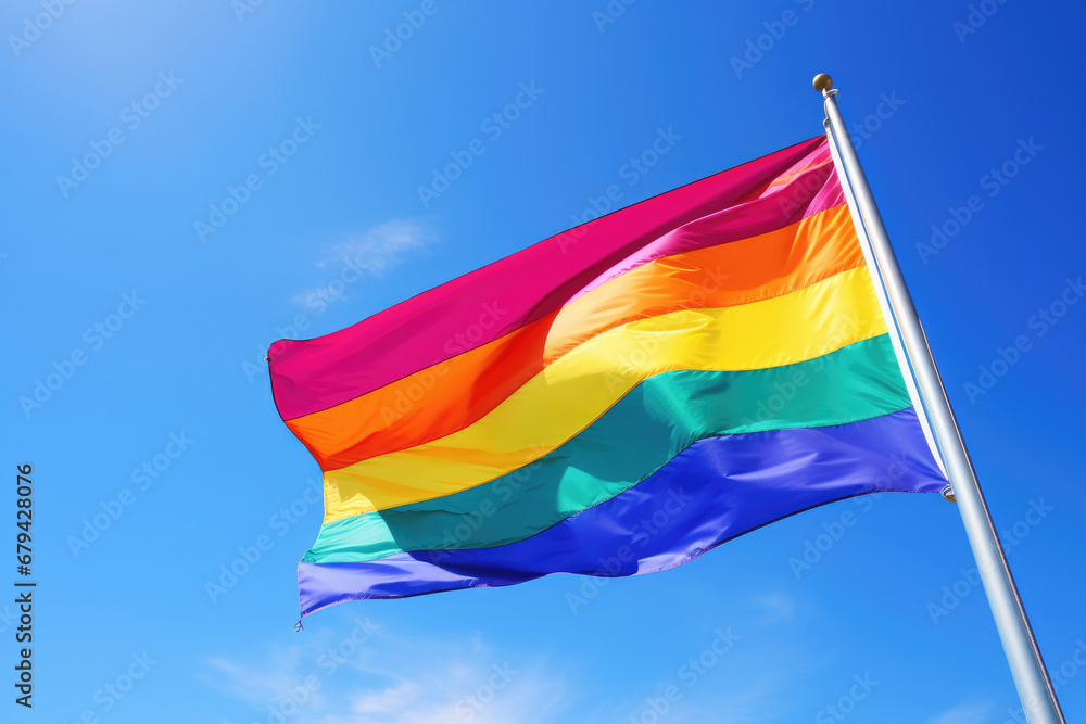 LGBTQ+ Pride Symbol: Flag in the Wind LGBTQ+ Pride Symbol: Flag in the Wind
