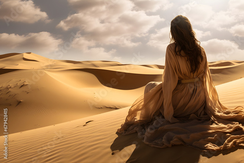 woman in the dunes, woman in desert, desert woman, nomad woman, beautiful desert woman, desert